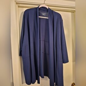 Catherines Navy Open Front Cardigan